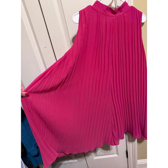 Deep Self Women's Pleated Romper Sleeveless High Neck Flowy Dressy Romper Sz XL - Picture 4 of 10